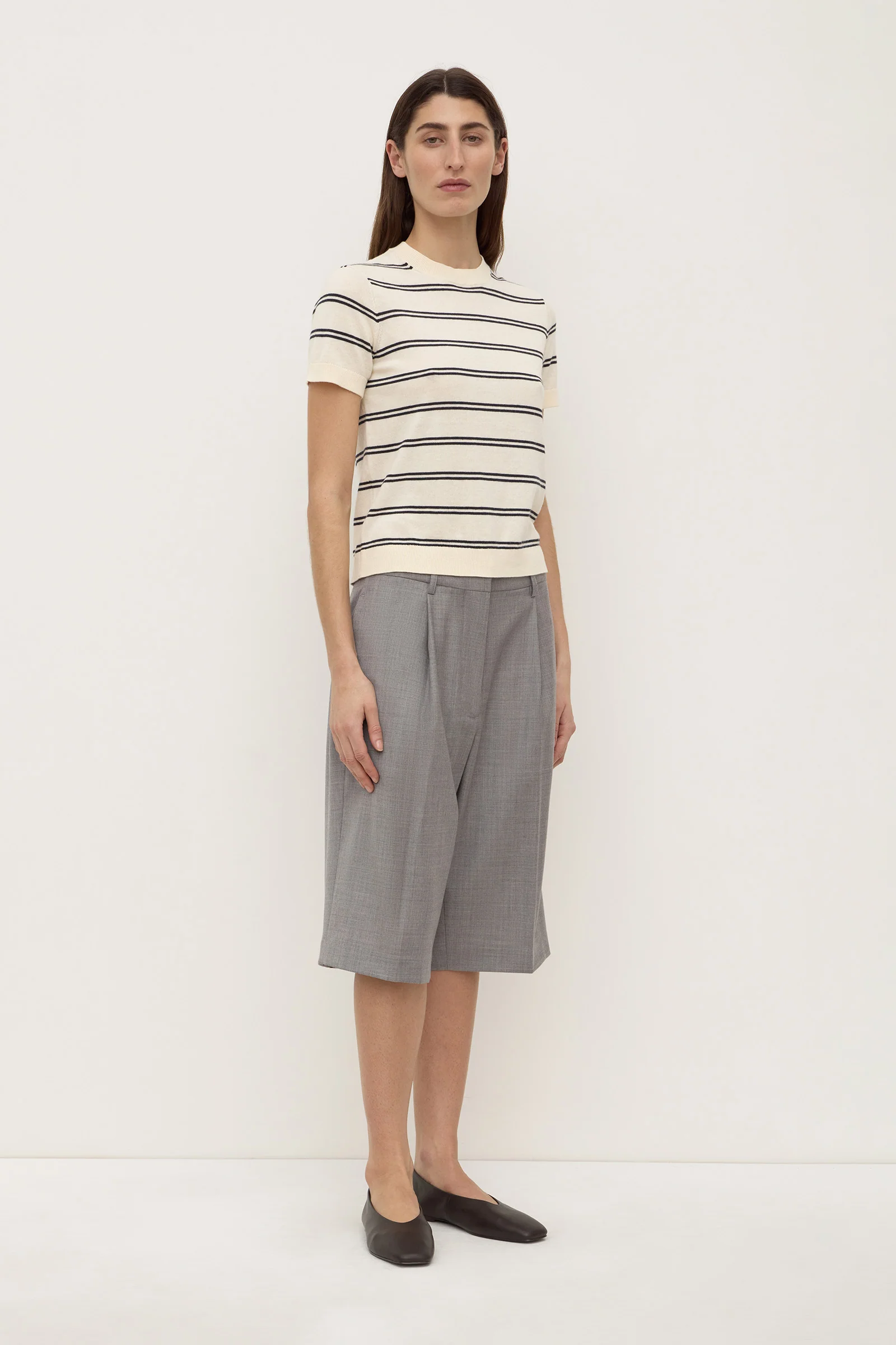 Allison Stripe Cotton Cashmere Tee - Image 6