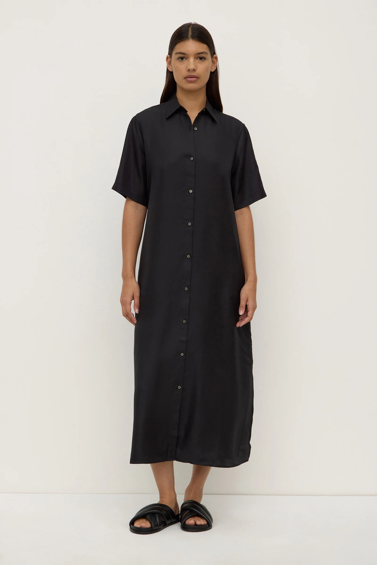Amelie Silk Shirt Dress