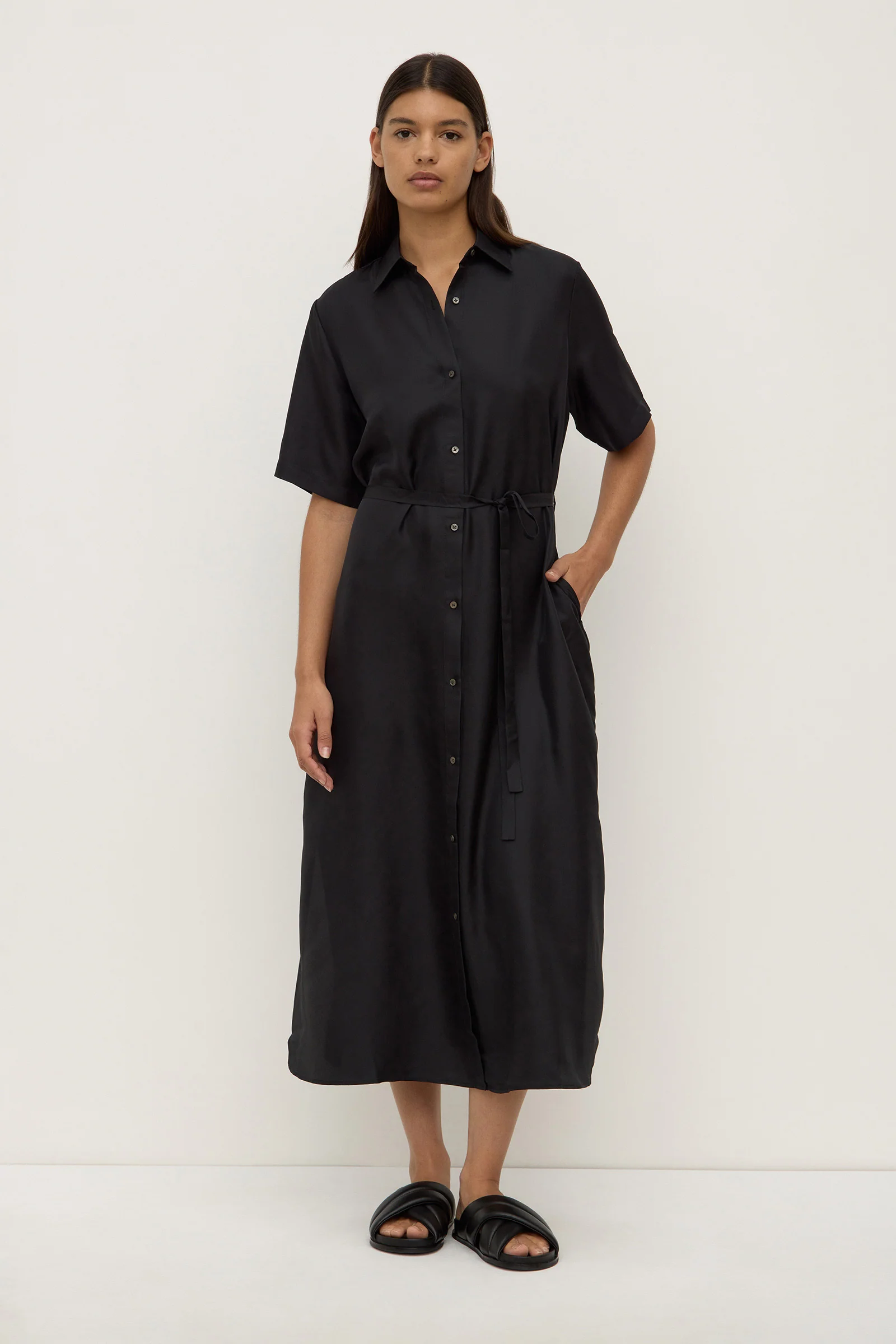 Amelie Silk Shirt Dress - Image 2