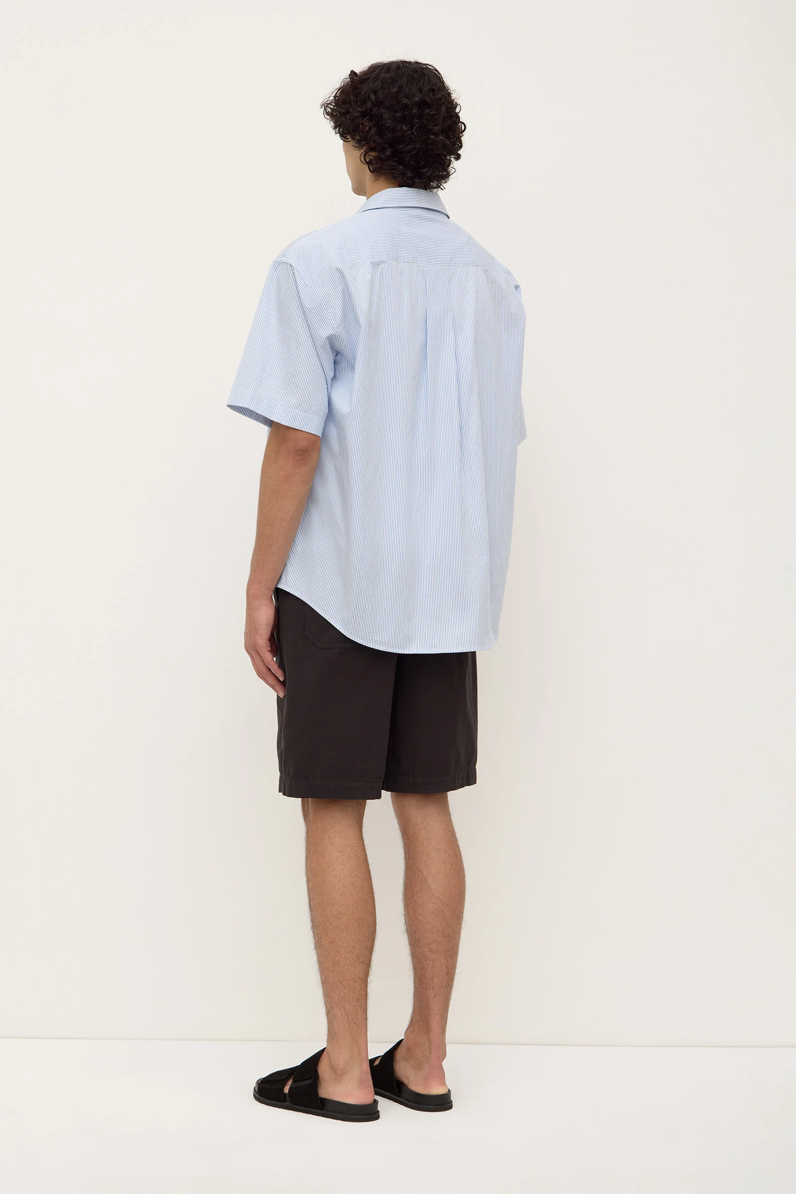 Aron Poplin Stripe Short Sleeve Shirt - Image 5