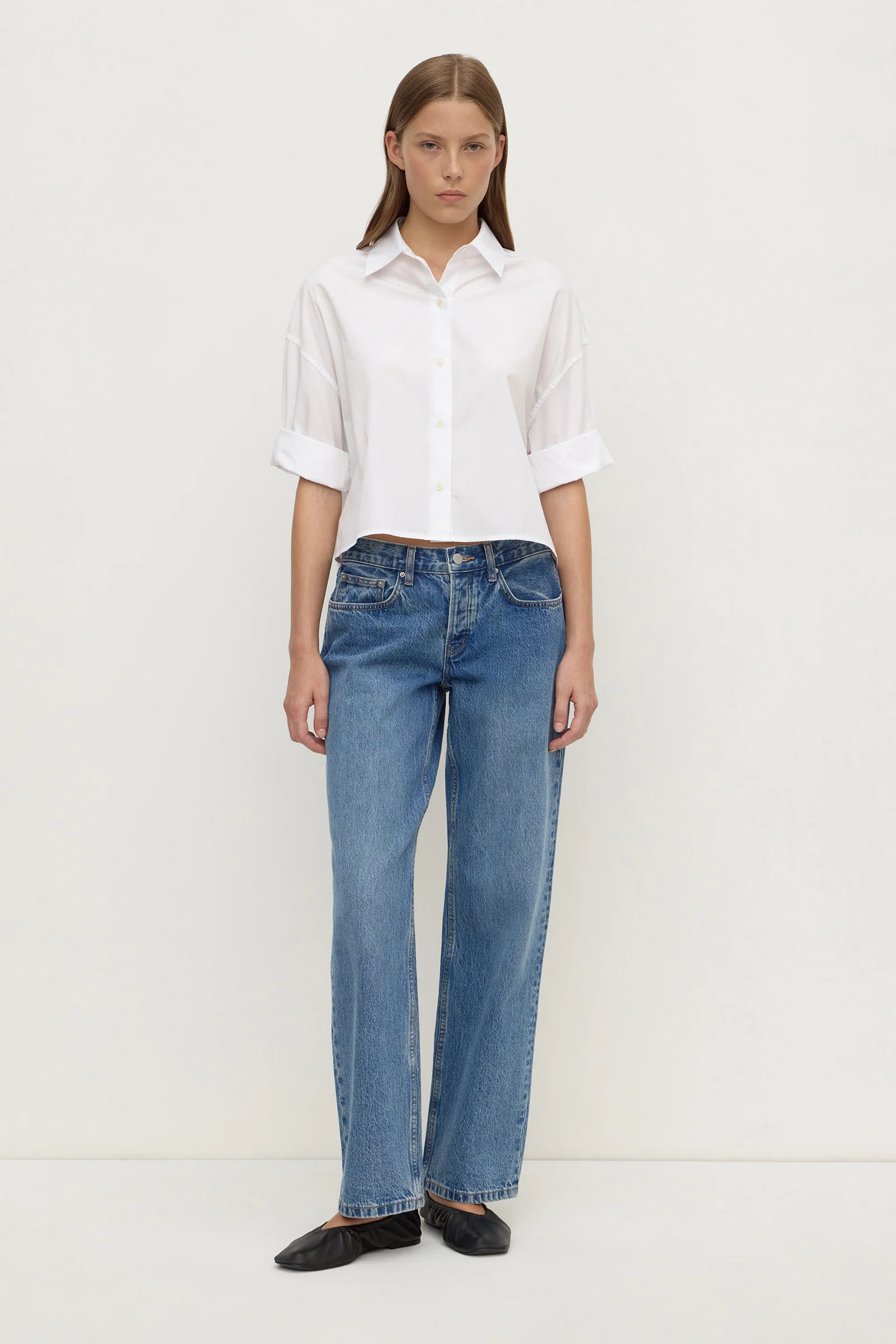 Aurora Cropped Poplin Shirt - Image 3