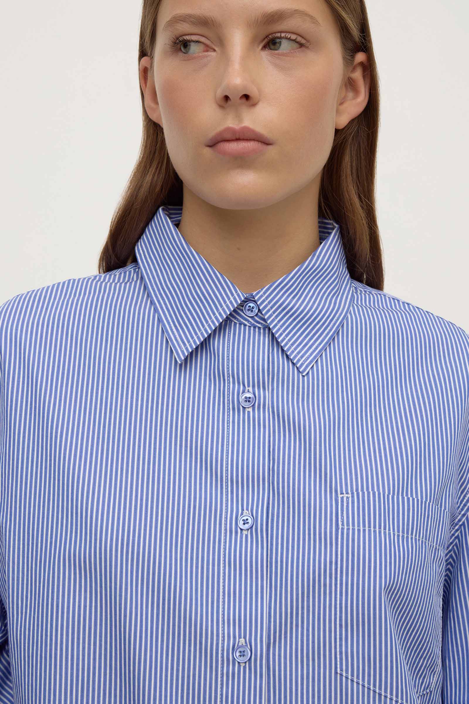 Ava Stripe Poplin Shirt - Image 6