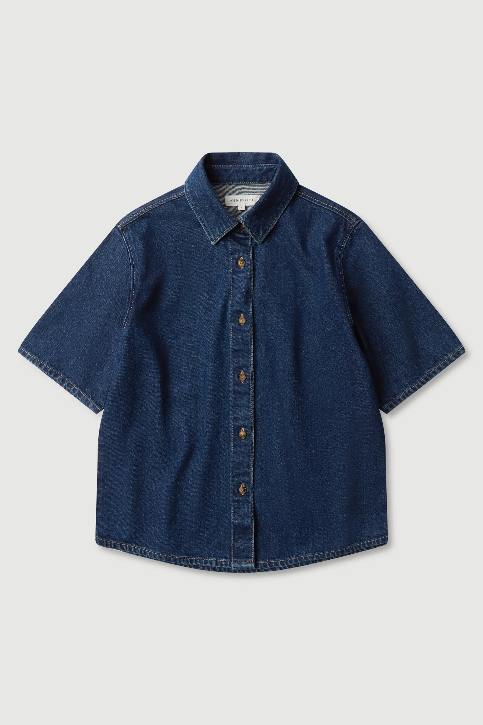 Boxy Denim Short Sleeve Shirt - Image 6