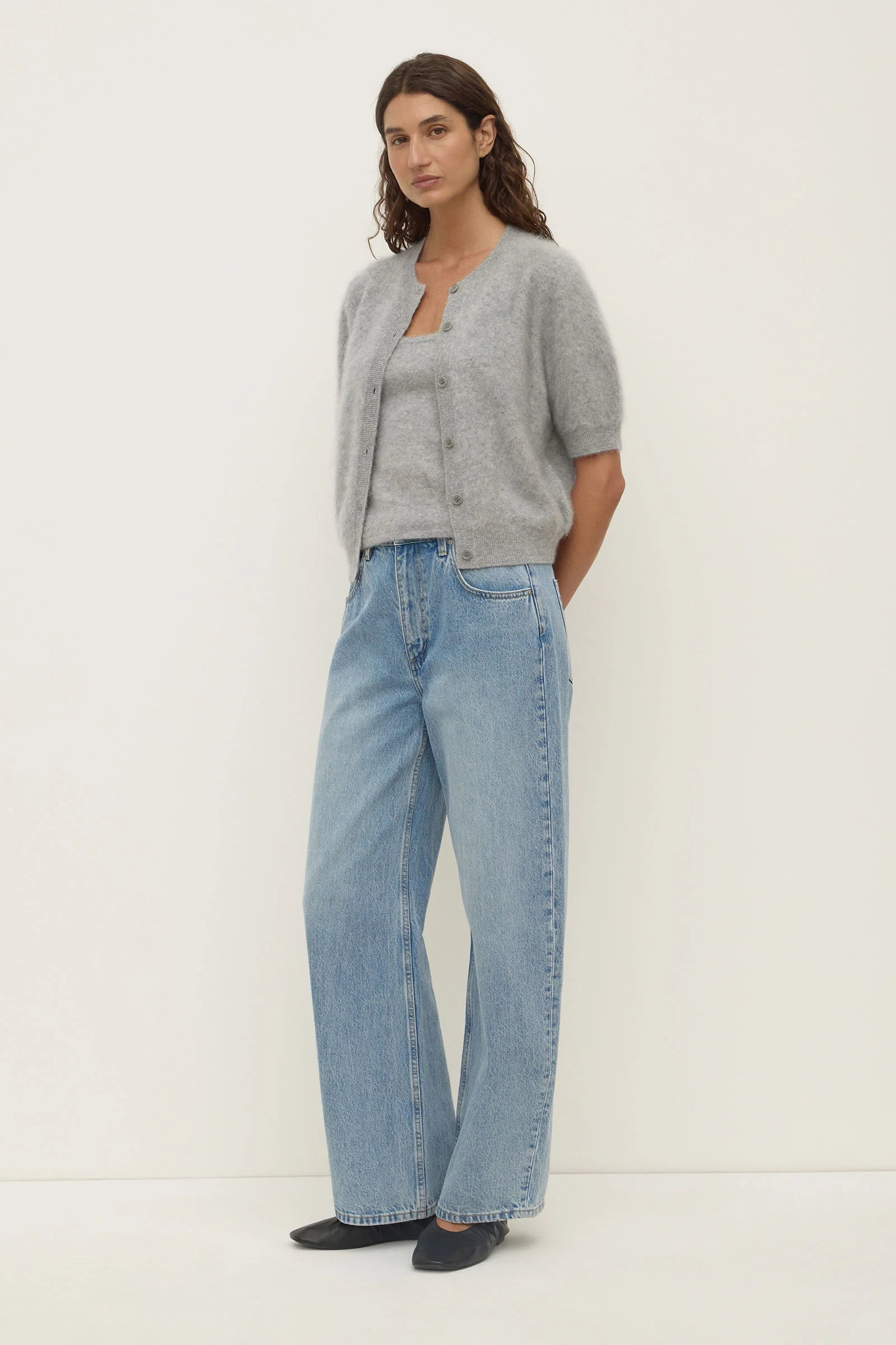 Carina Merino Wool Short Sleeve Cardigan - Image 4