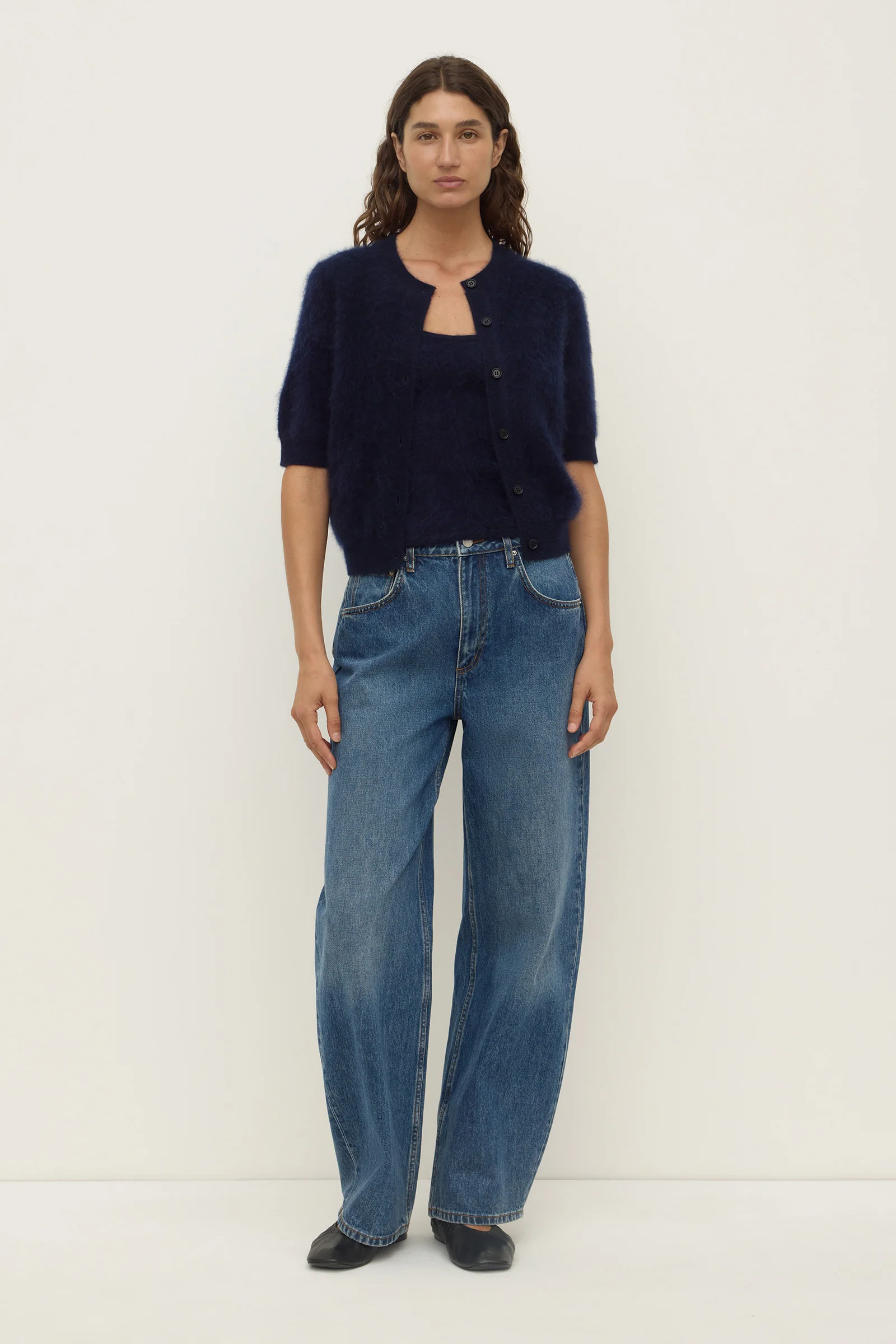 Carina Merino Wool Short Sleeve Cardigan - Image 3