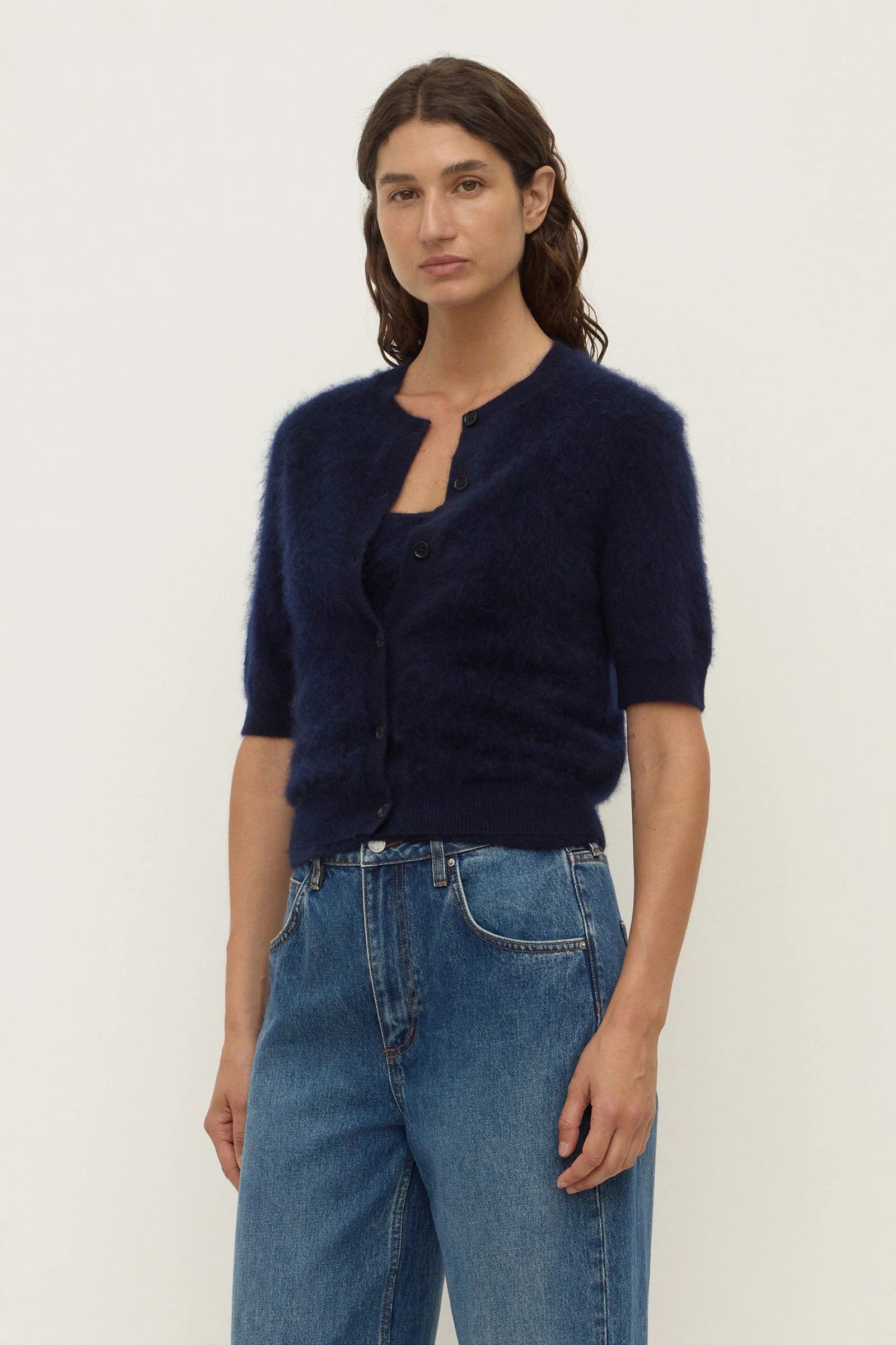 Carina Merino Wool Short Sleeve Cardigan - Image 4