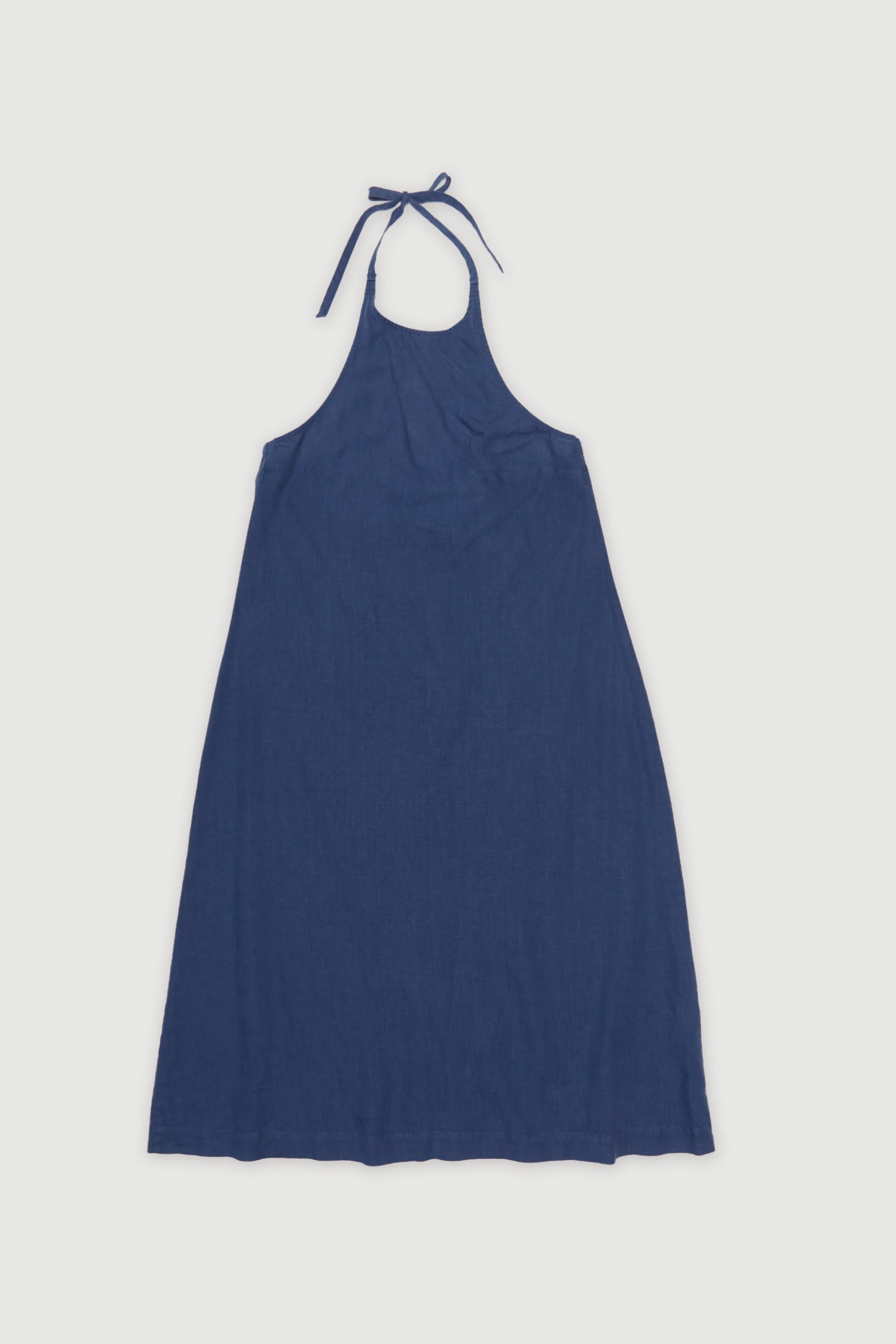 Re-Worn Womens Linen Halter Dress