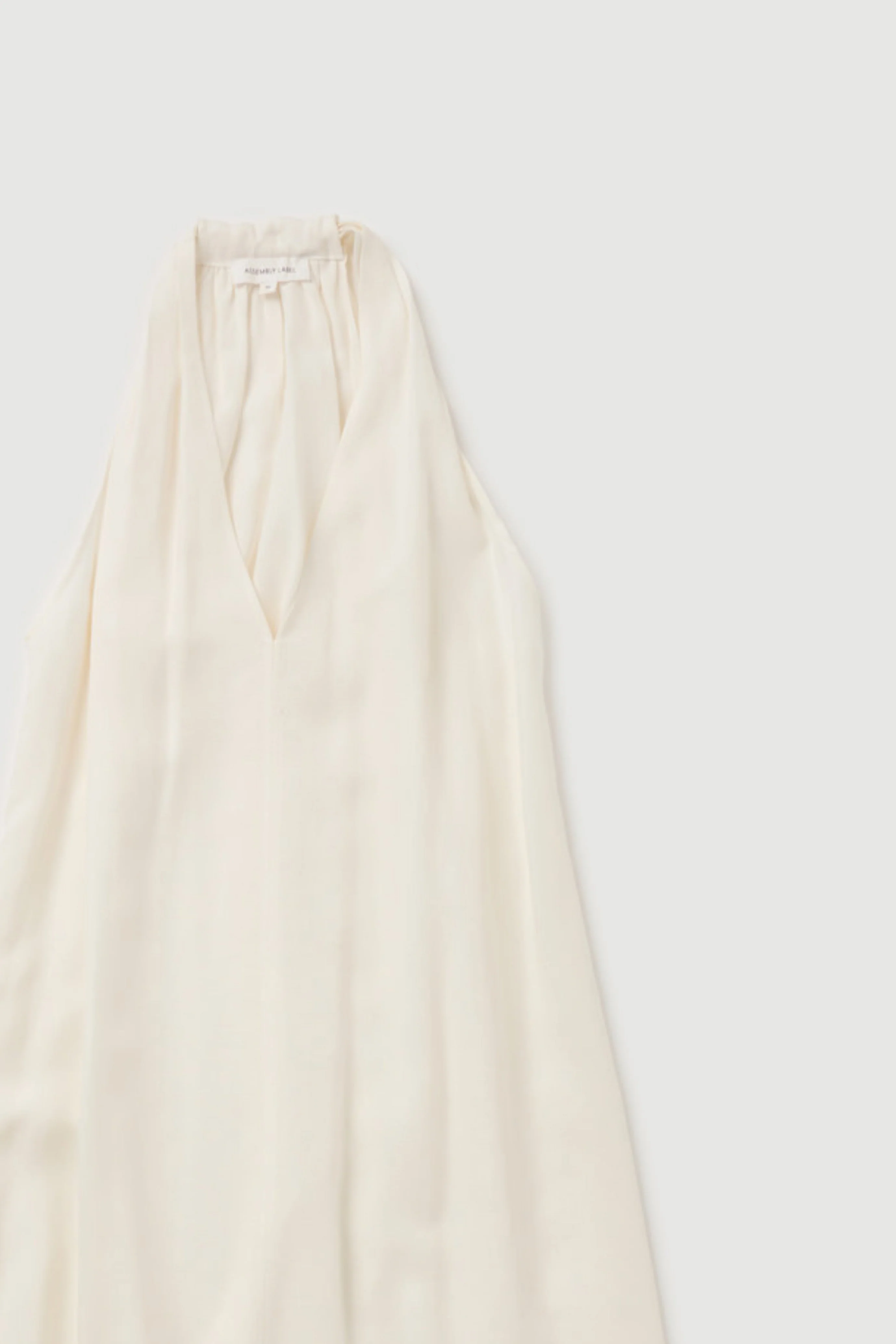 Re-Worn Womens Linen Blend Textured Halter Dress - Image 2