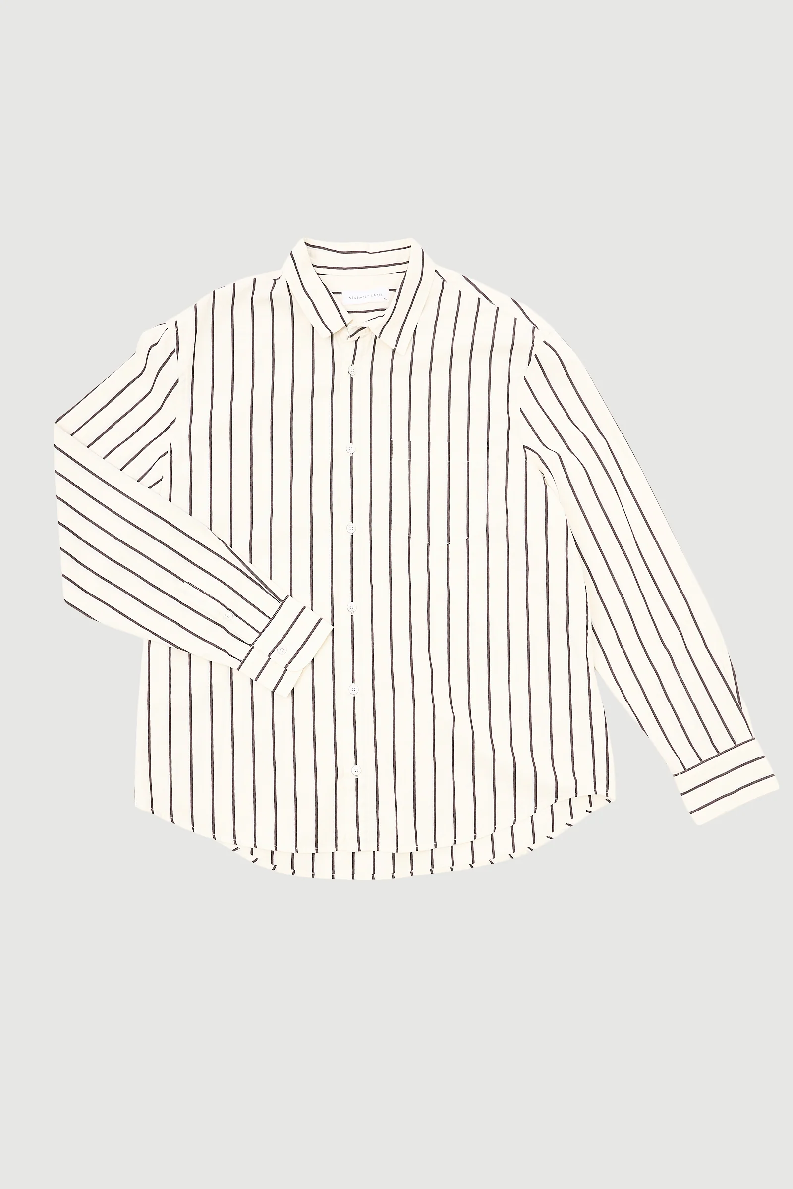 Re-Worn Mens Cotton Stripe Long Sleeve Shirt