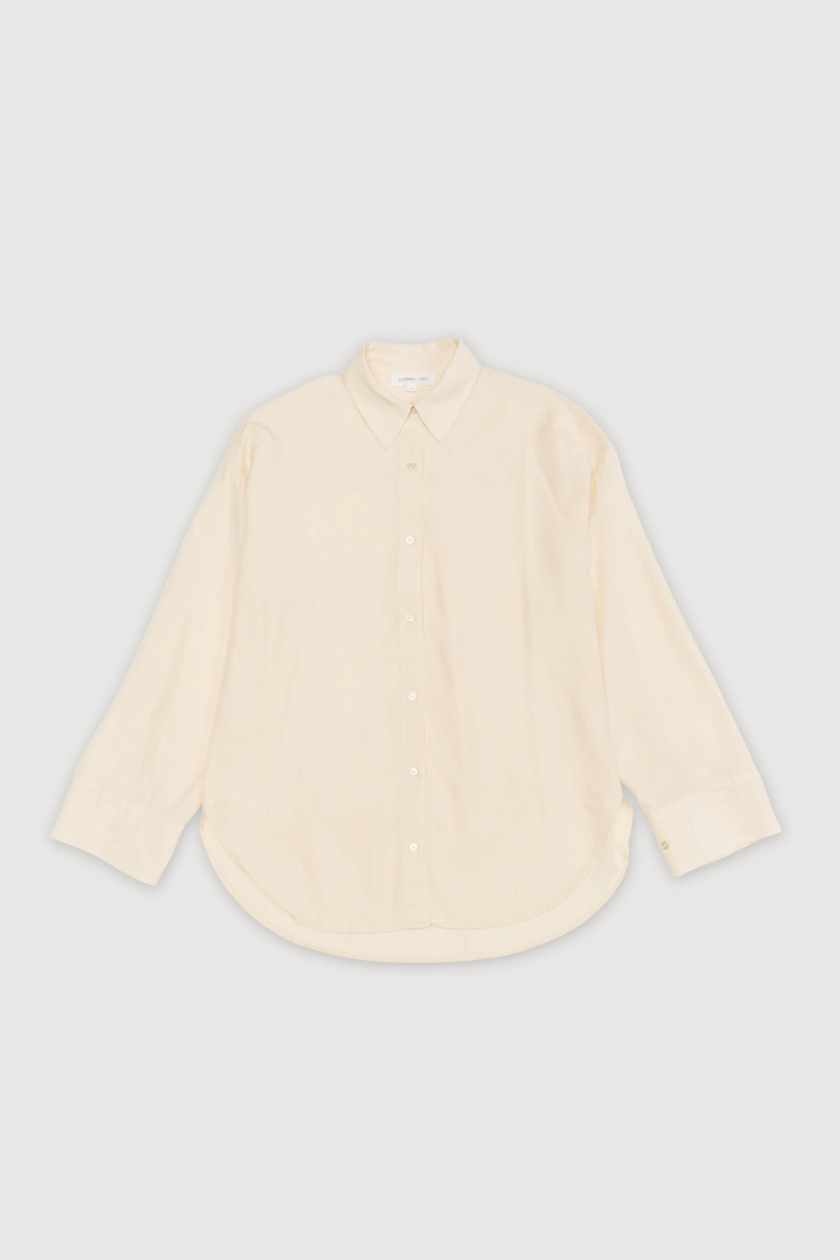 Re-Worn Womens Linen Blend Long Sleeve Shirt