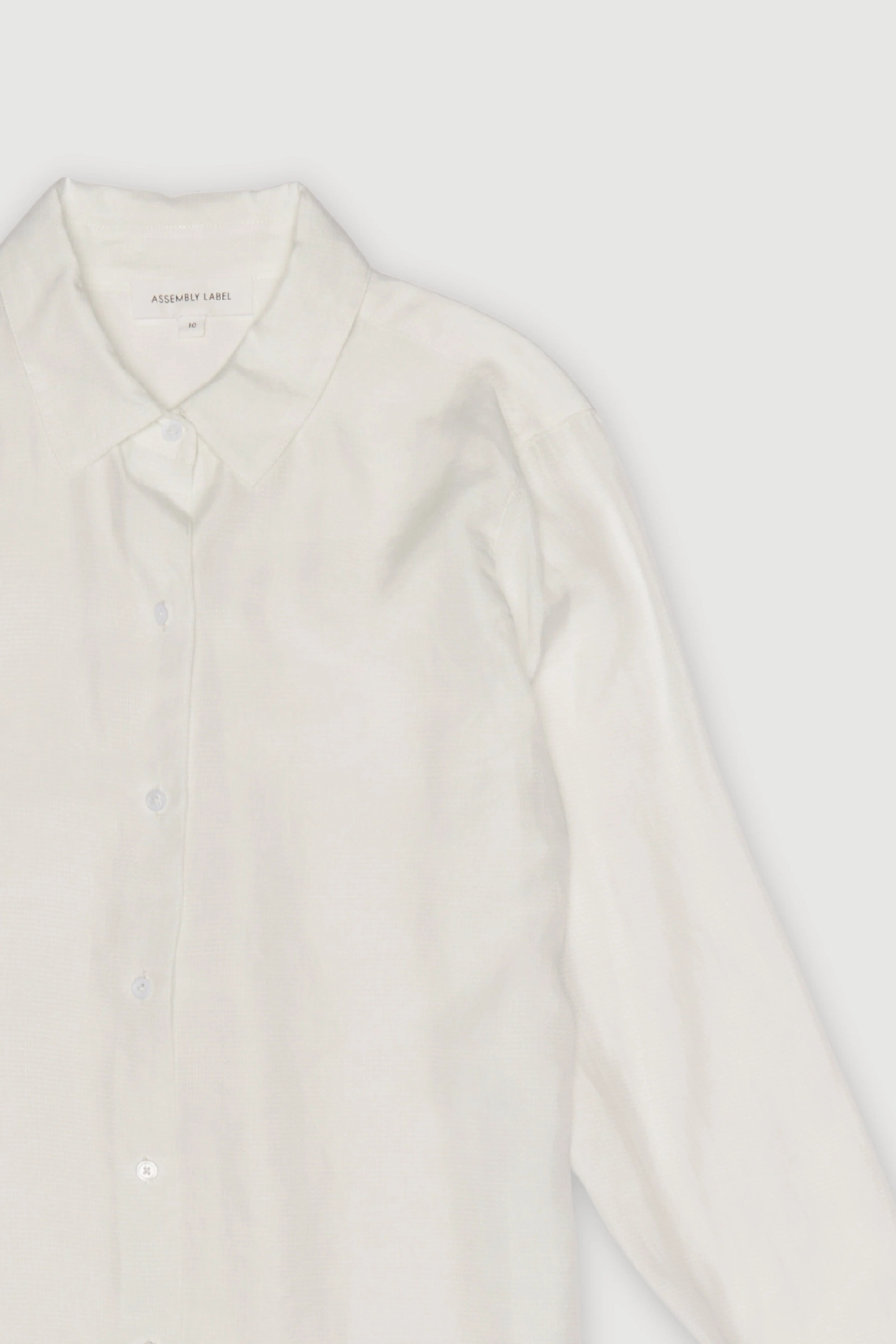 Re-Worn Womens Cotton Textured Long Sleeve Shirt - Image 2