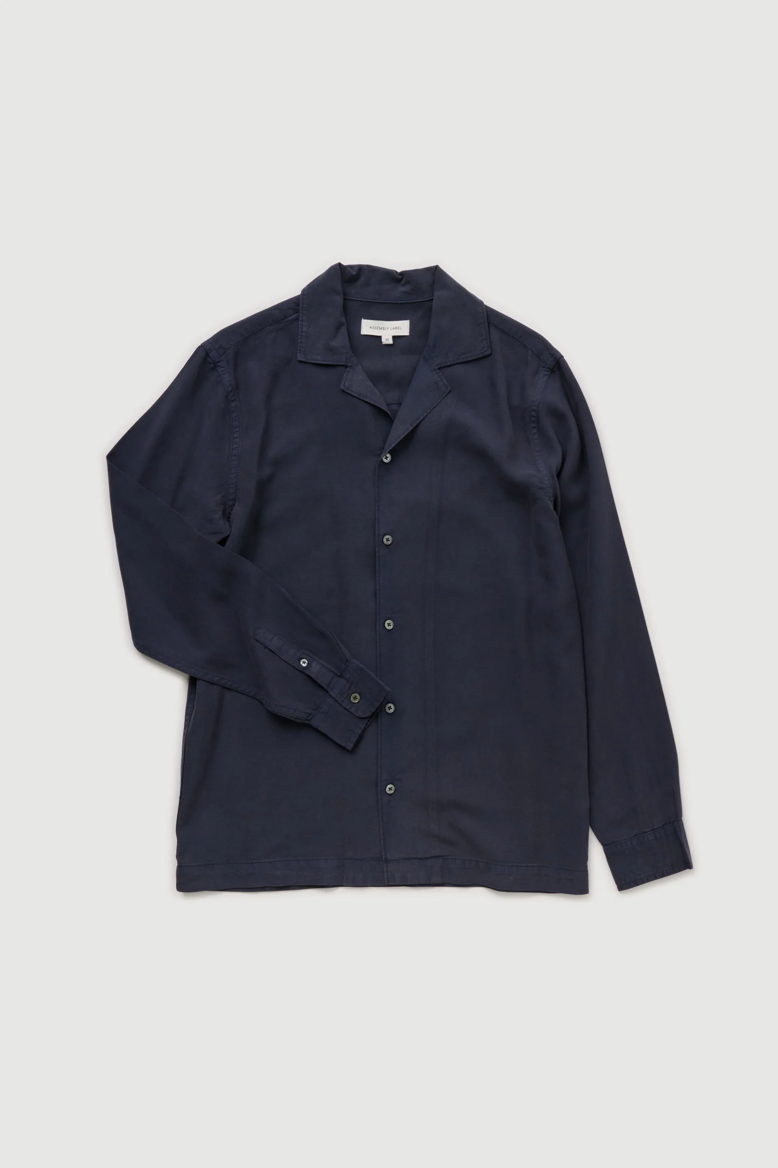 Re-Worn Mens Linen Blend Long Sleeve Shirt