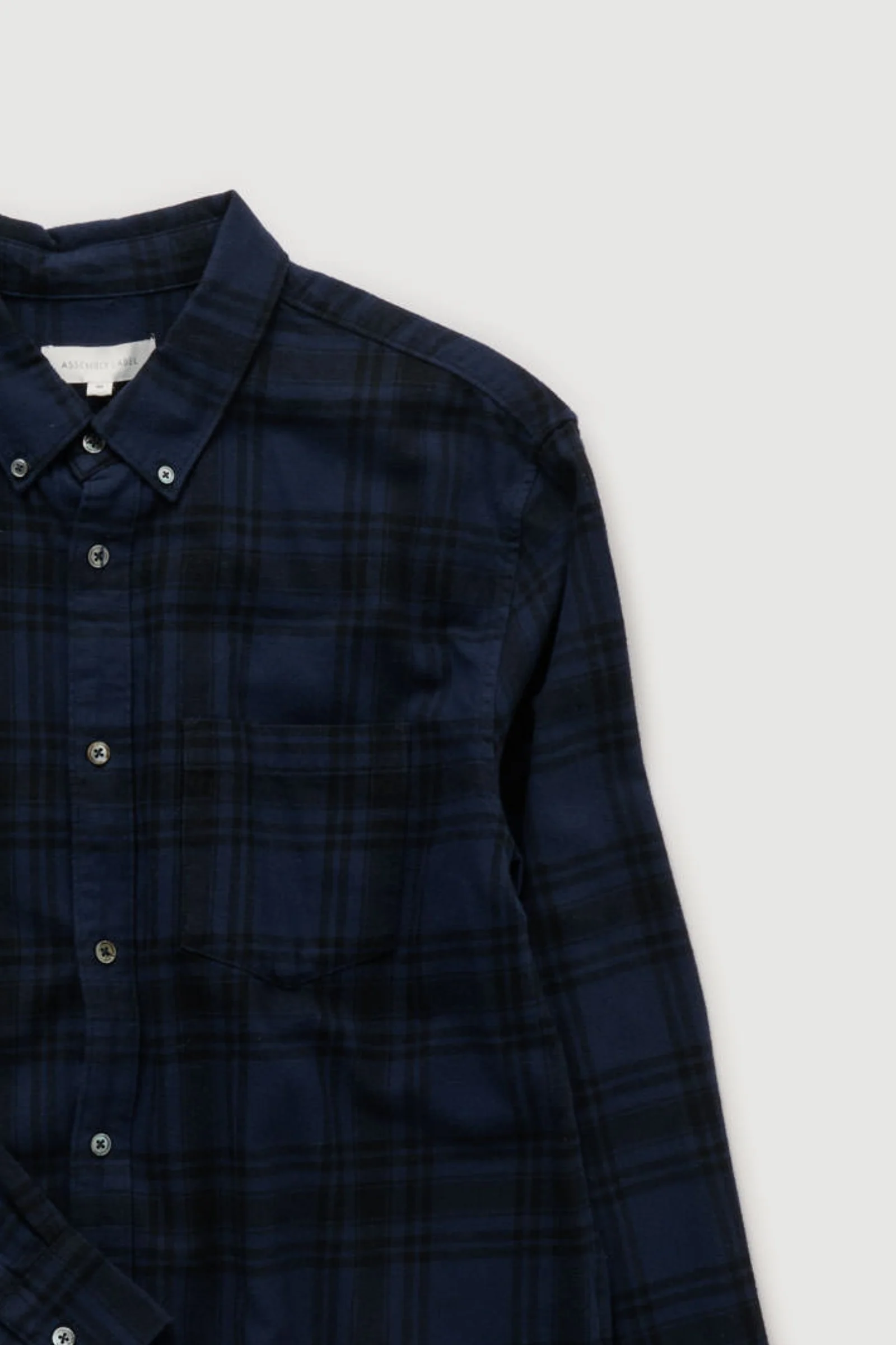 Re-Worn Mens Cotton Stripe Long Sleeve Shirt - Image 2