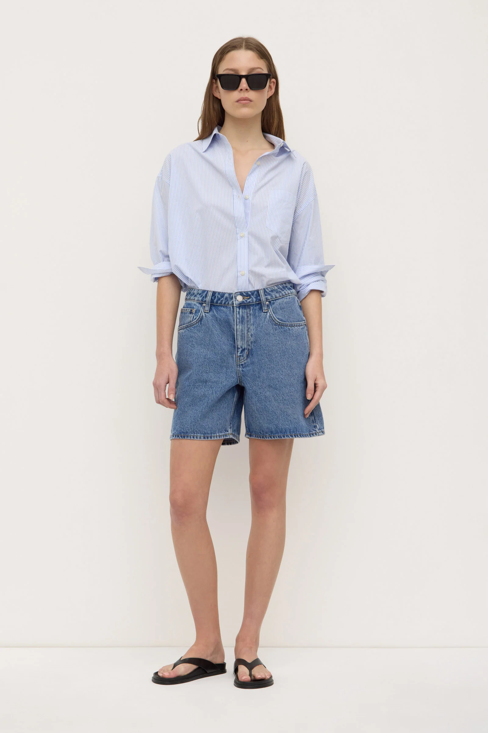 Mid Rise Vintage Denim Short