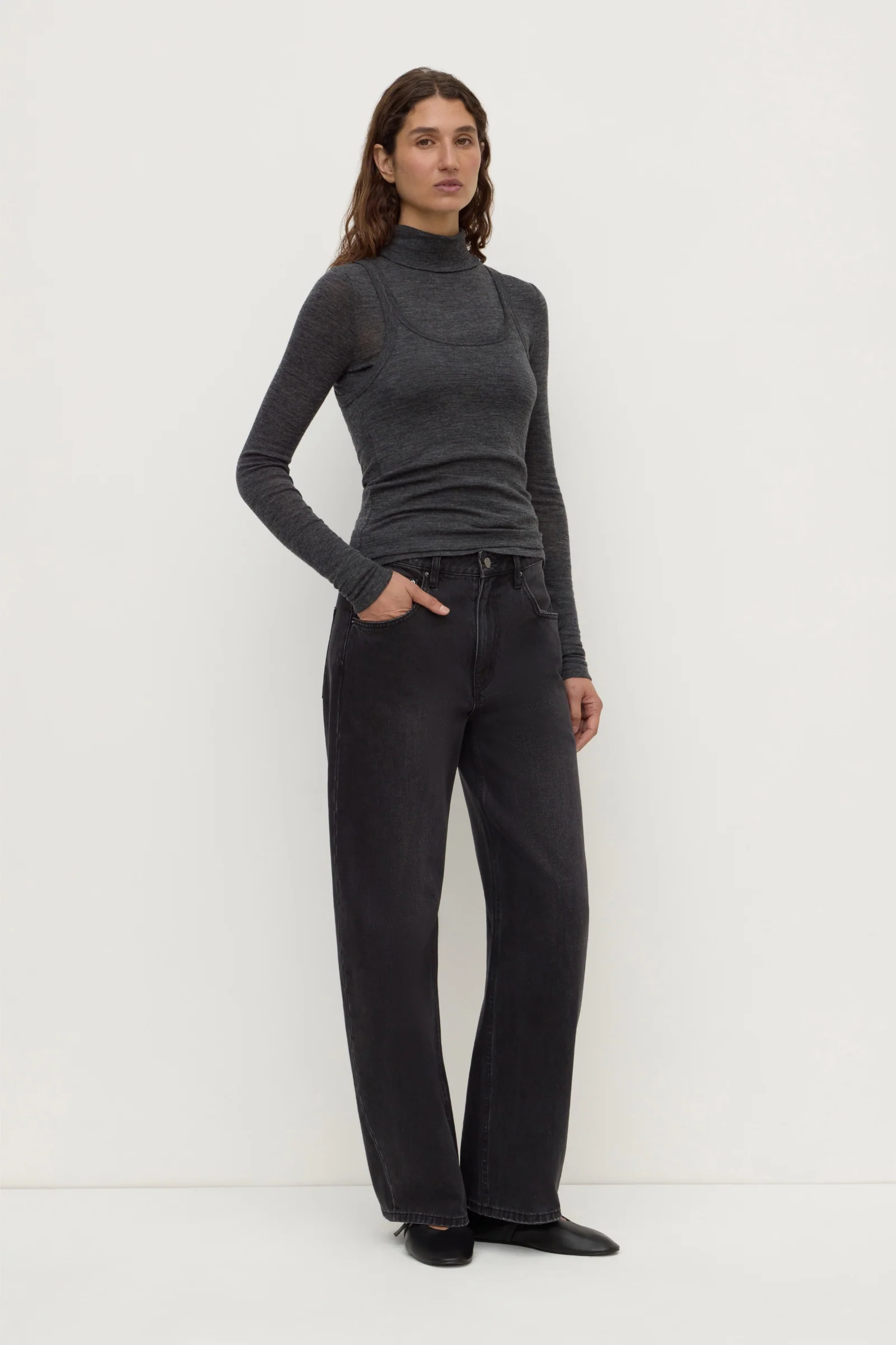 Nora Merino Wool Layered Turtleneck - Image 4