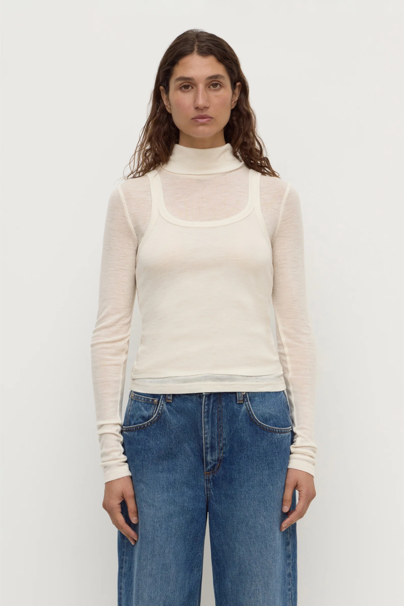 Nora Merino Wool Layered Turtleneck