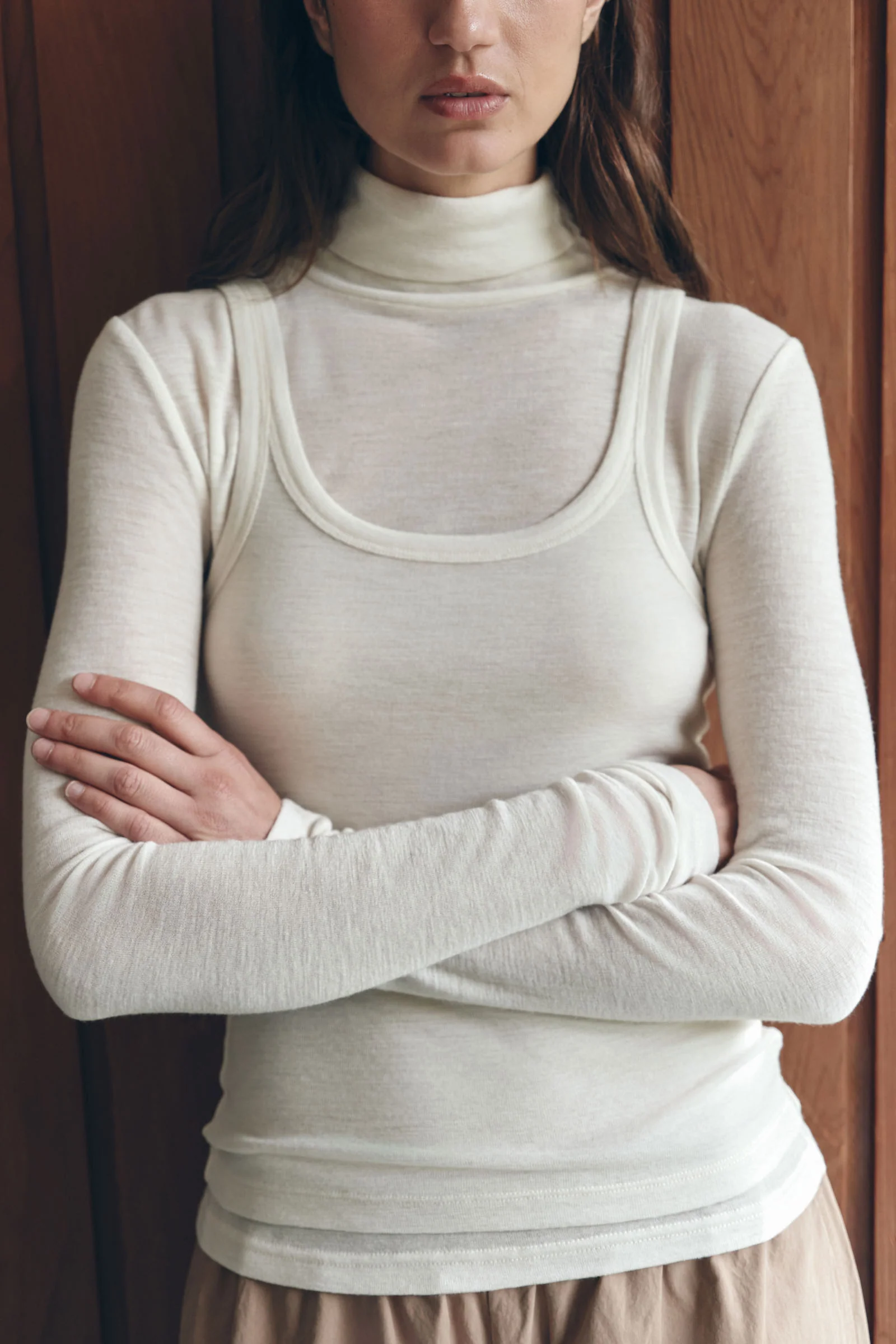 Nora Merino Wool Layered Turtleneck - Image 2