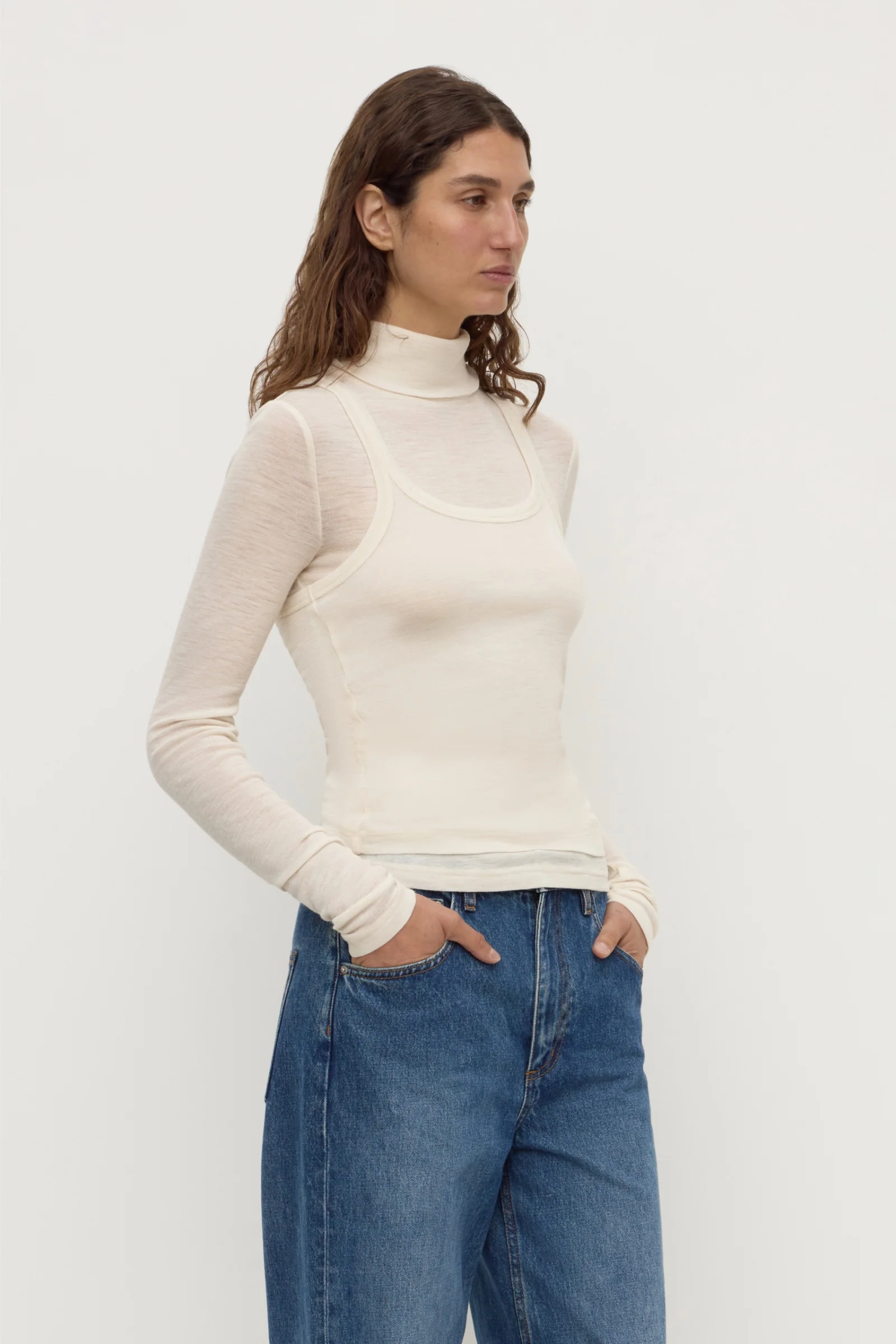 Nora Merino Wool Layered Turtleneck - Image 5