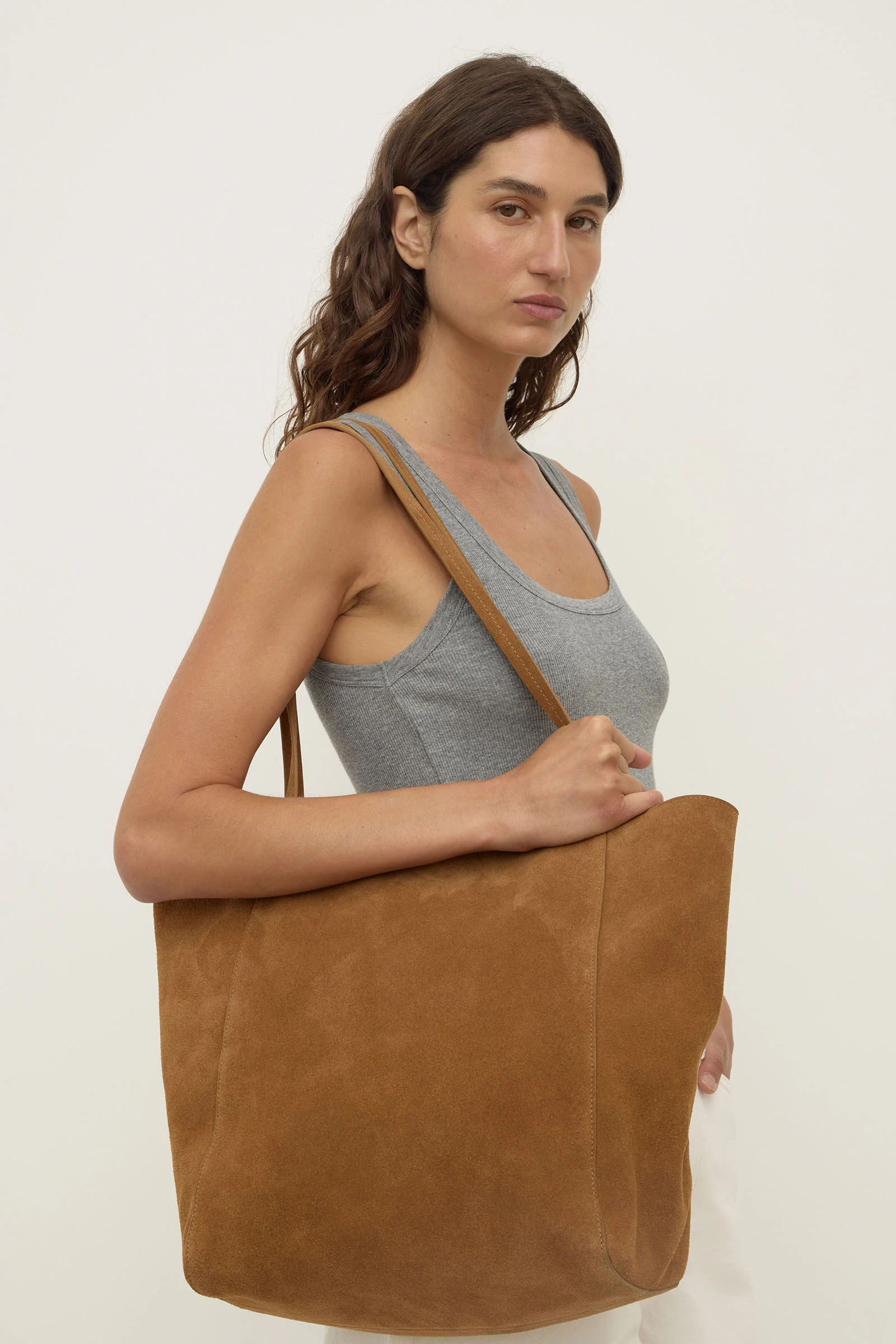Paige Suede Tote Bag - Image 5