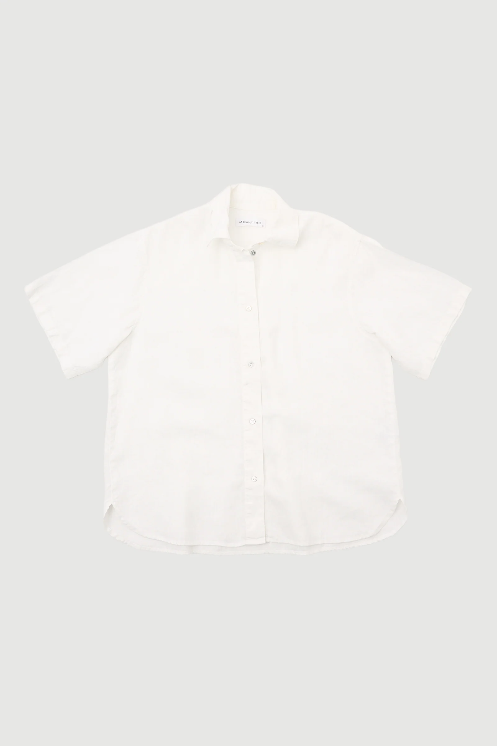 Re-Worn Womens Linen Short Sleeve Shirt