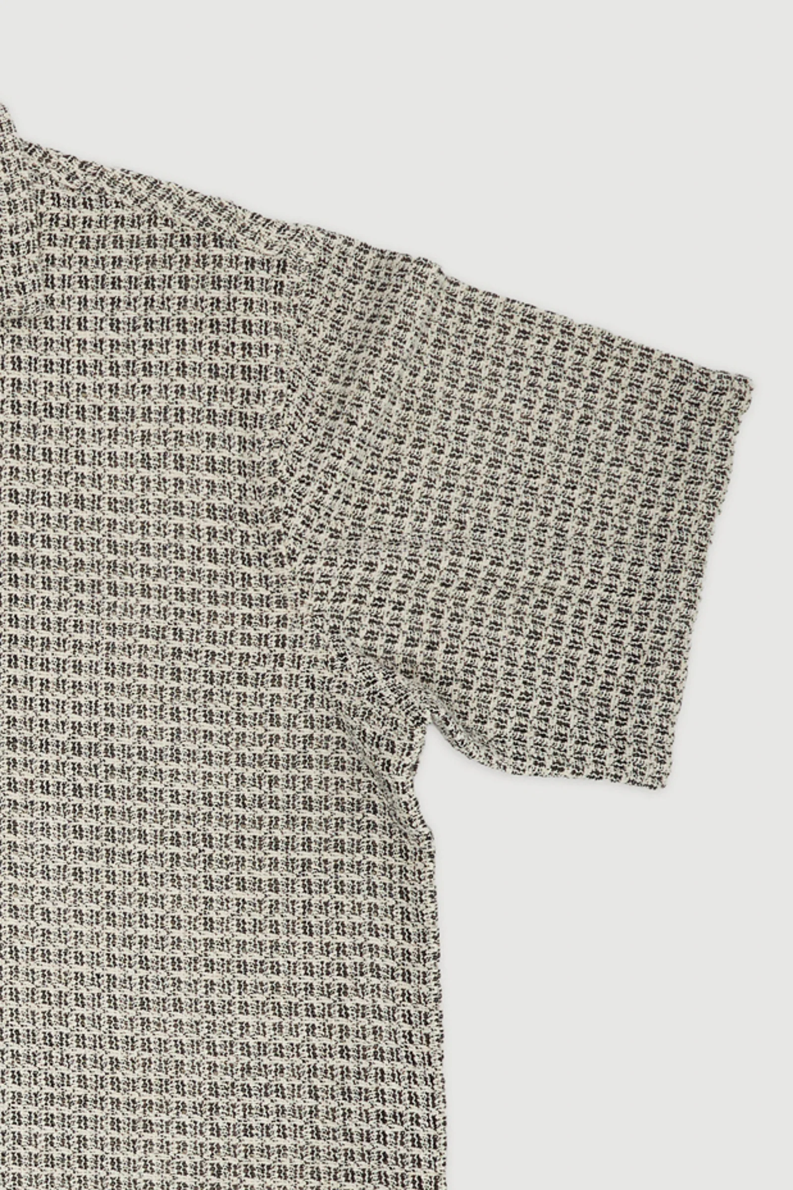 Re-Worn Mens Cotton Blend Textured Short Sleeve Shirt - Image 2