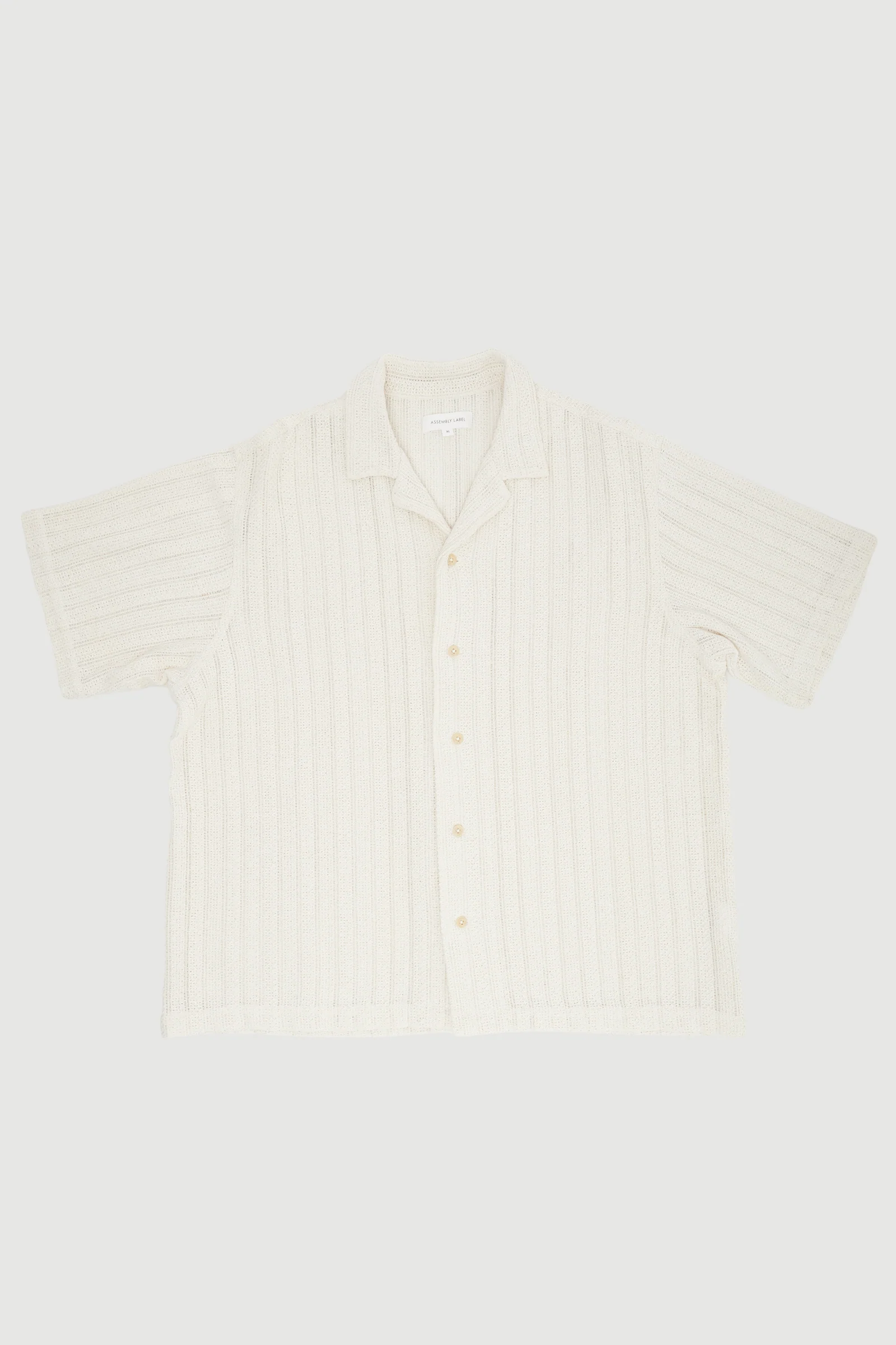 Re-Worn Mens Cotton Textured Short Sleeve Shirt