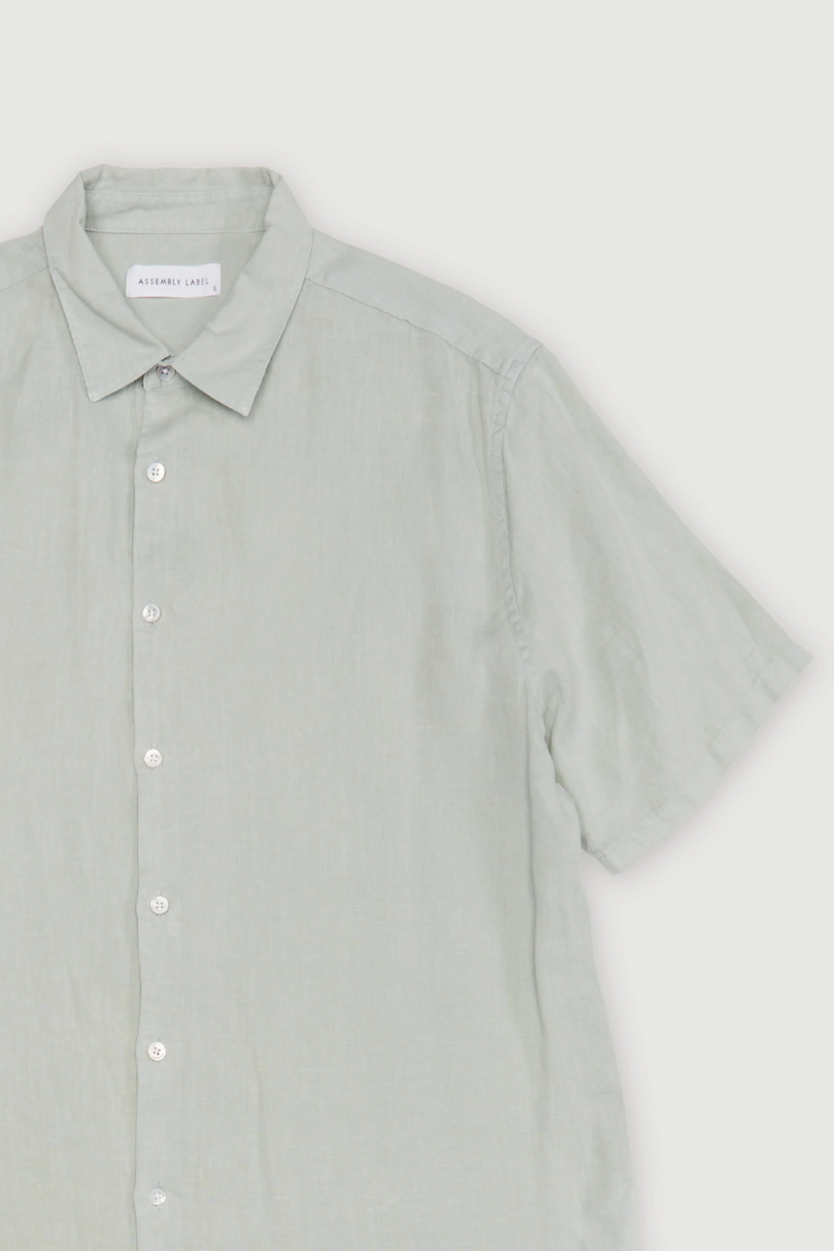 Re-Worn Mens Linen Short Sleeve Shirt - Image 2