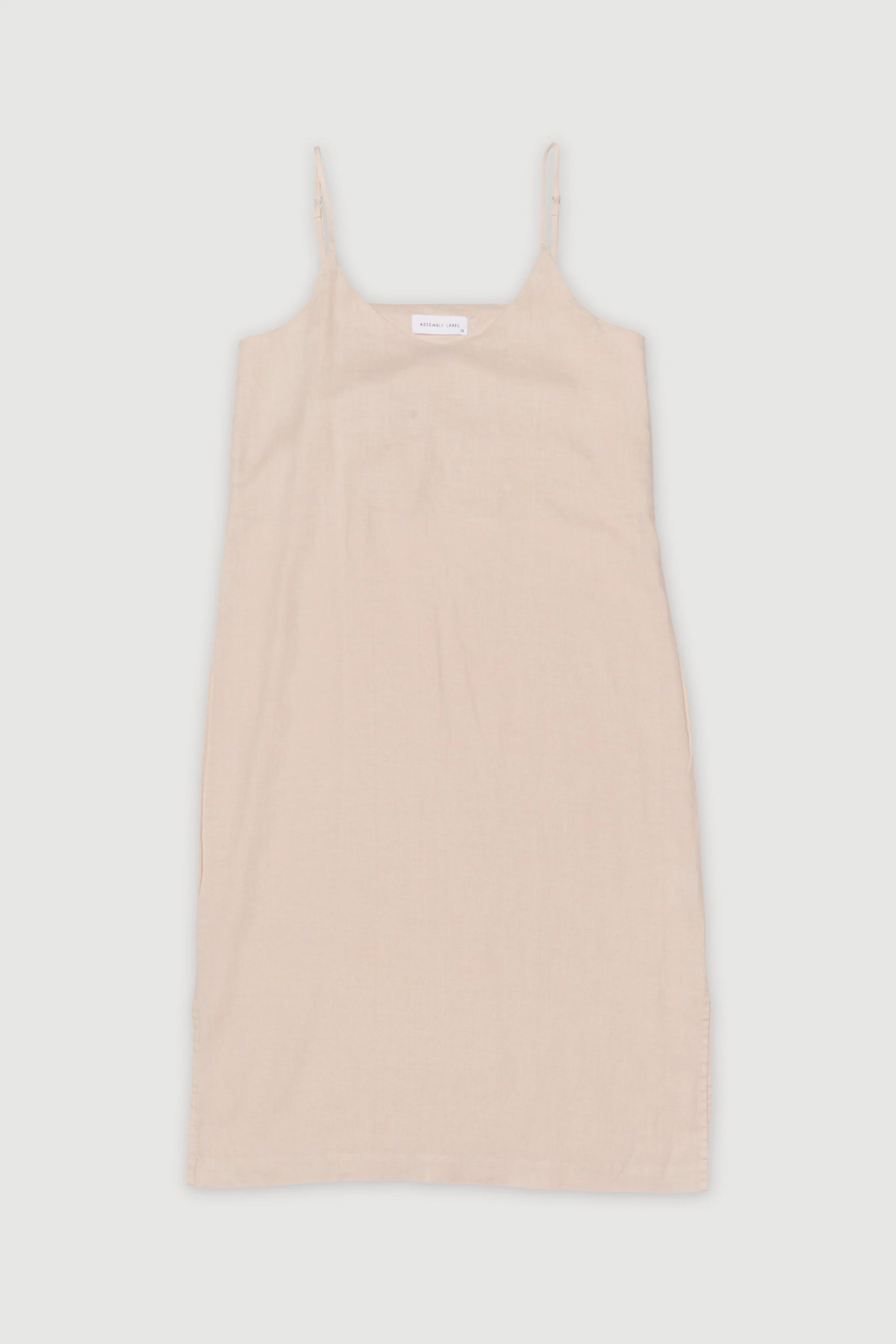 Re-Worn Womens Linen Slip Dress