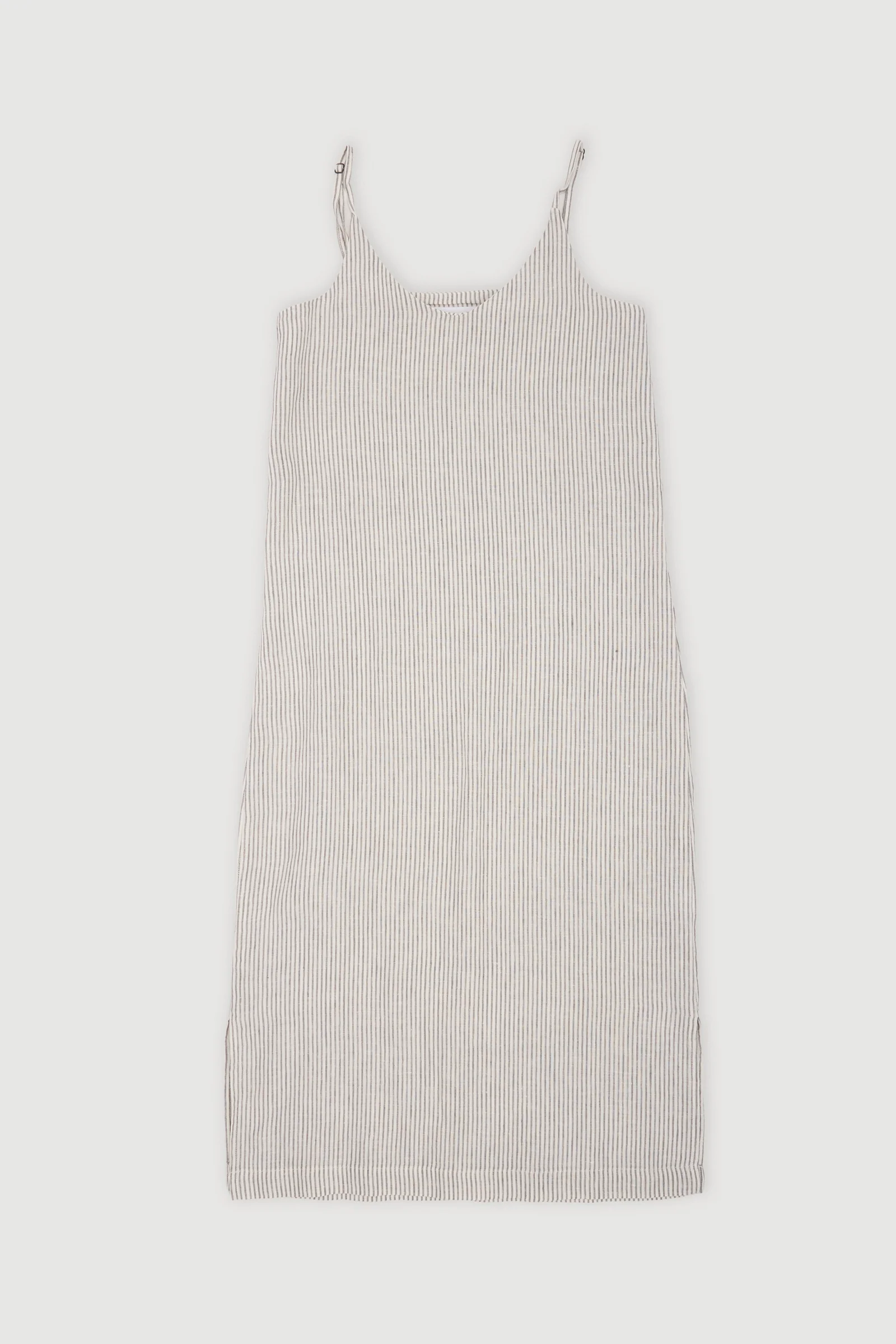 Re-Worn Womens Linen Stripe Slip Dress