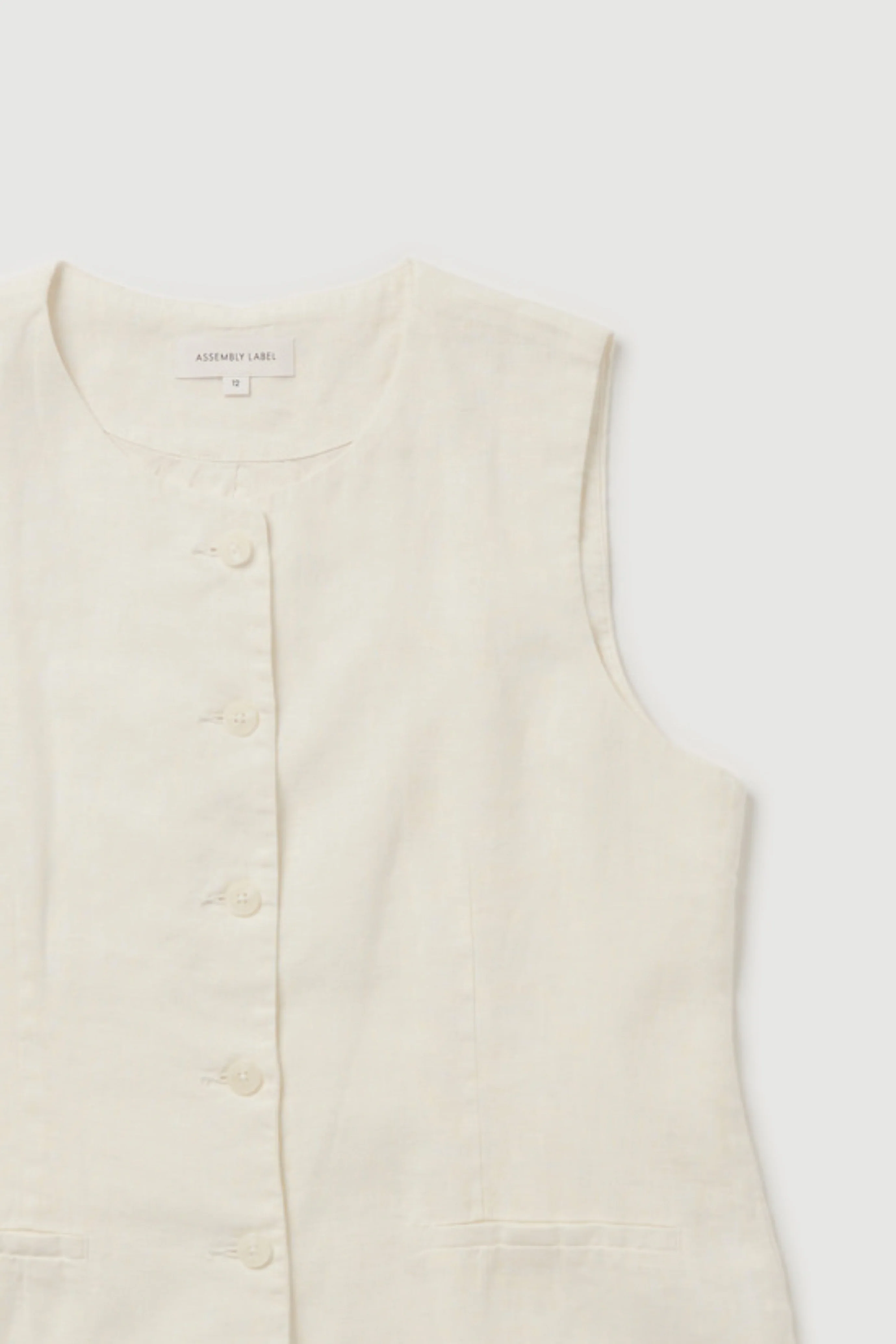 Re-Worn Womens Linen Textured Top - Image 2