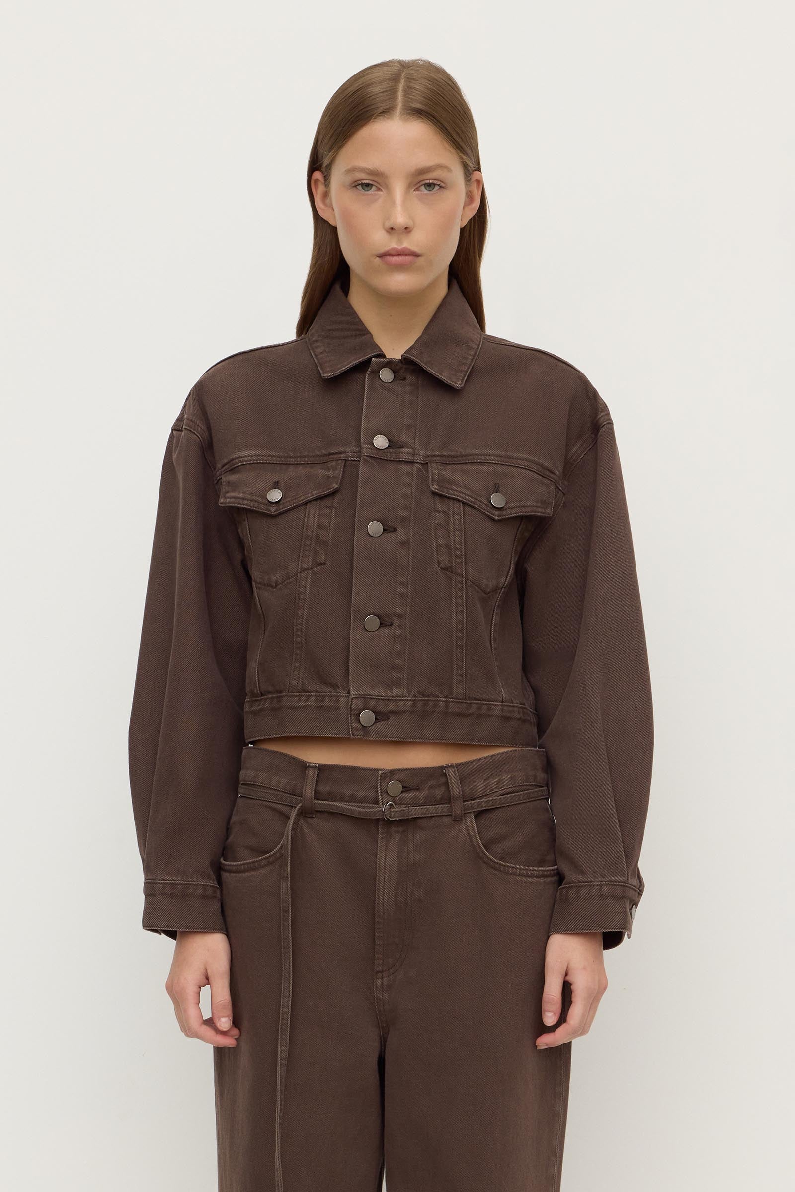 Womens Cropped Denim Jacket