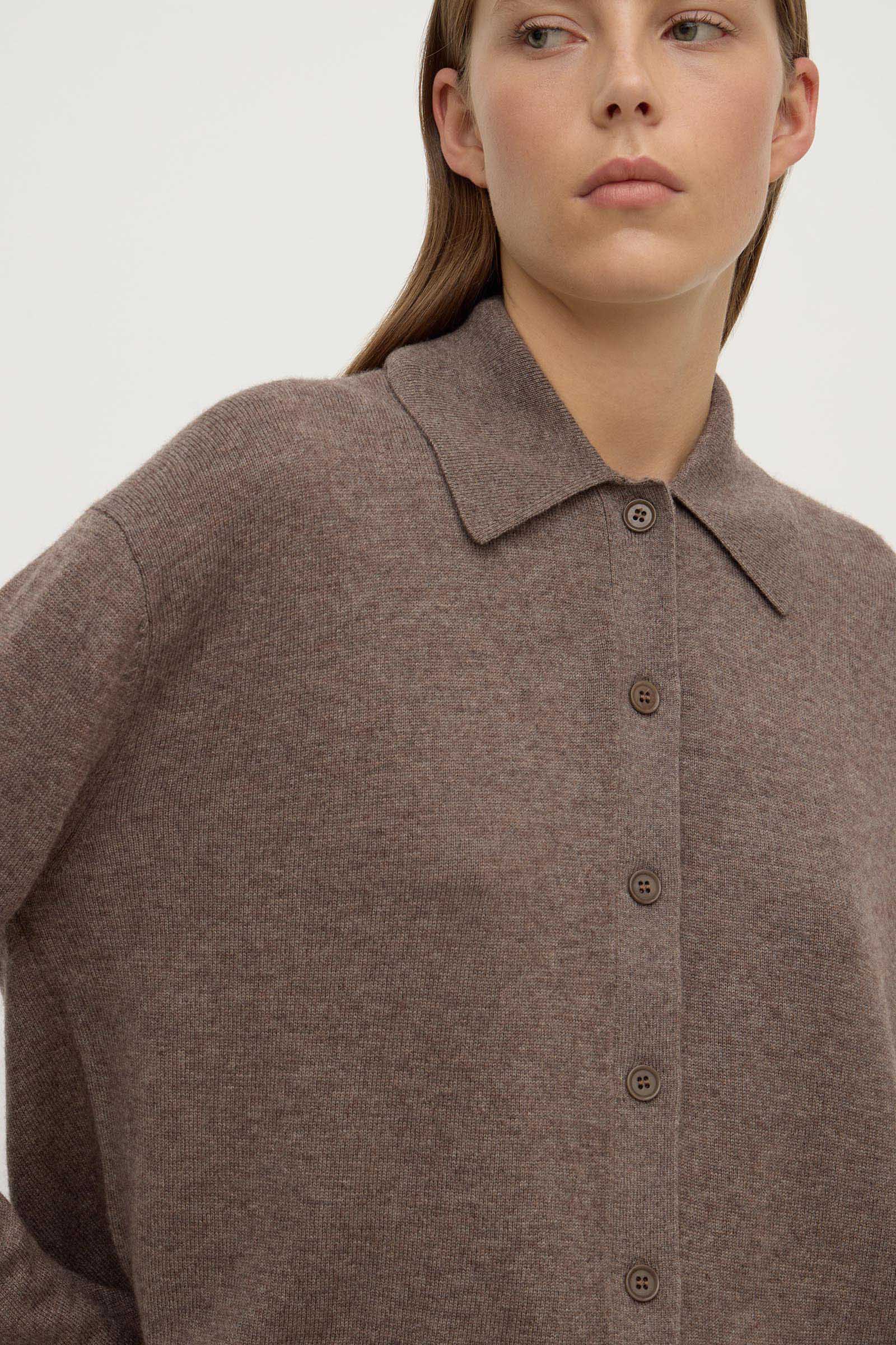 Wool Cashmere Knit Cardigan - Image 2